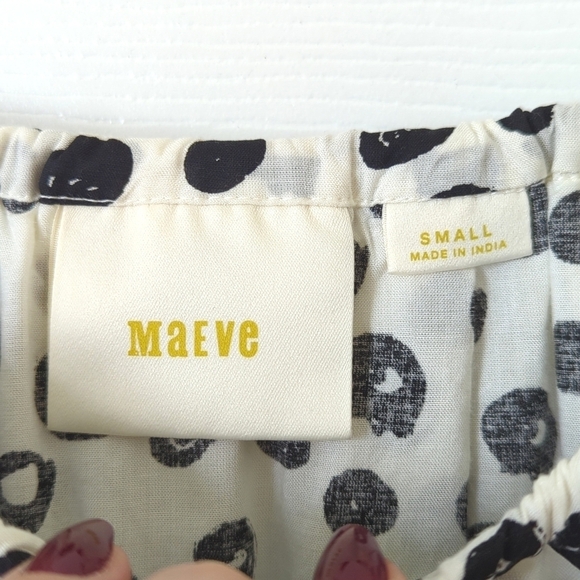 Maeve Anthropologie Garden Grove Off The Shoulder Flutter Cap Sleeve Top Ivory S - Picture 4 of 11